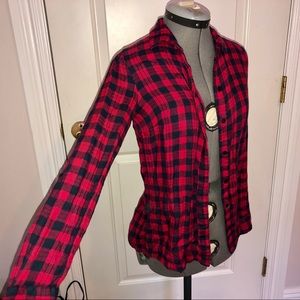 Charlotte Russe Red and Dark Blue Flannel